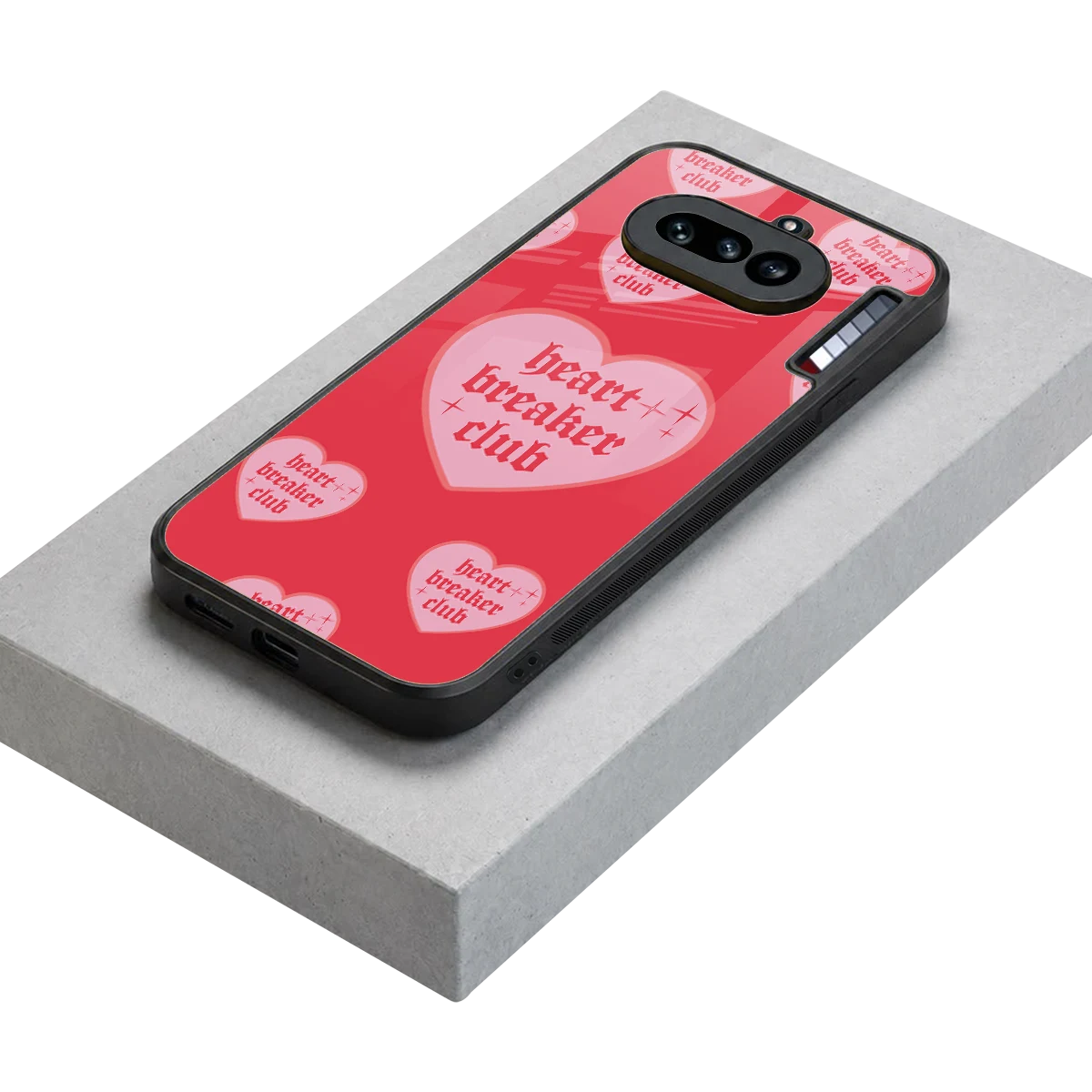 Heart Breaker Club stylish phone case for nothing phone 4a | glossy glass and slim fit