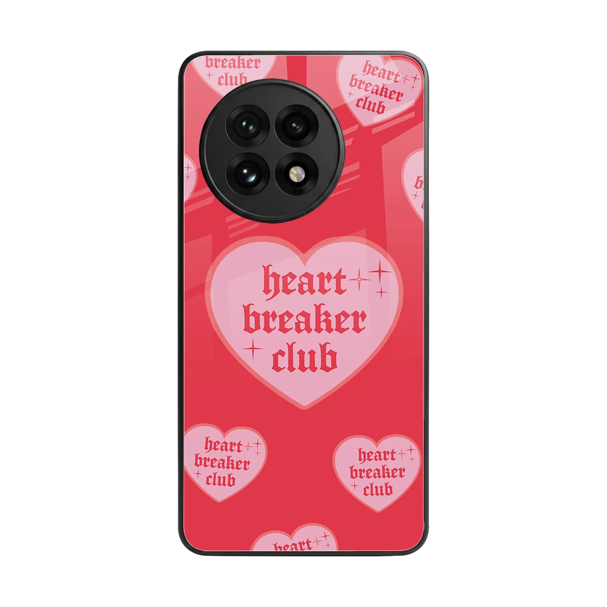 Heart Breaker Club back phone cover | glass case for oneplus 13r