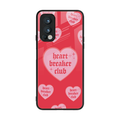 Heart Breaker Club back phone cover | glass case for oneplus nord 2