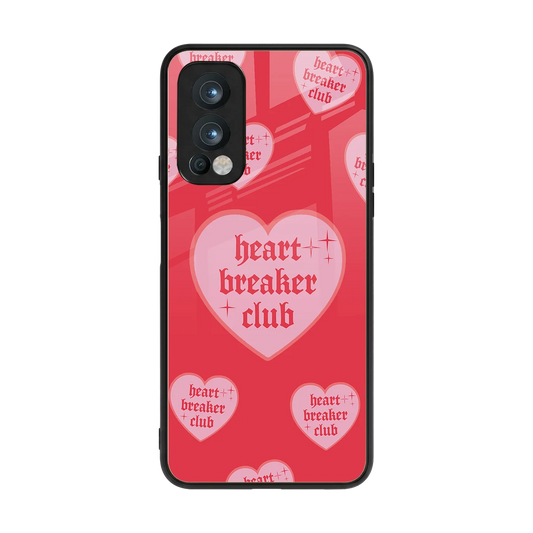 Heart Breaker Club back phone cover | glass case for oneplus nord 2
