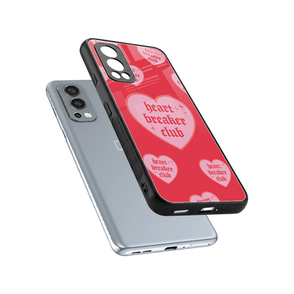 Heart Breaker Club sleek oneplus nord 2 cover with tempered glass back and TPU edges