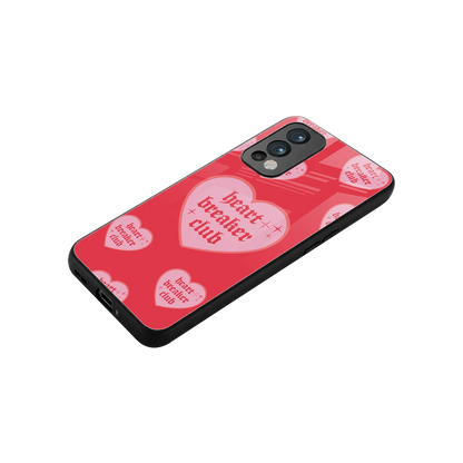 Heart Breaker Club stylish phone case for oneplus nord 2 | glossy glass and slim fit
