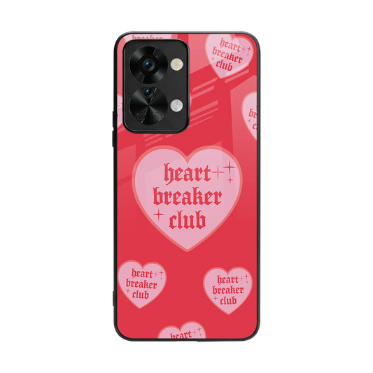 Heart Breaker Club back phone cover | glass case for oneplus nord 2t