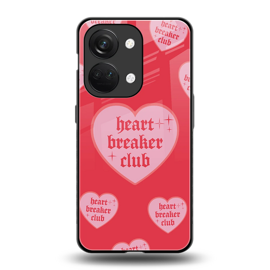 Heart Breaker Club back phone cover | glass case for oneplus nord 3
