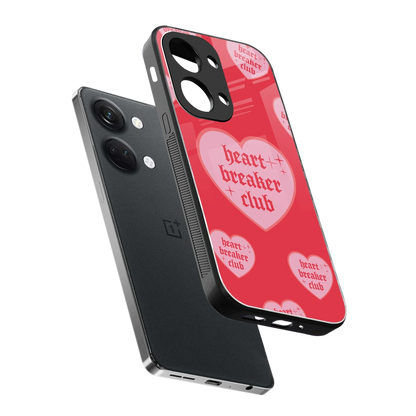 Heart Breaker Club sleek oneplus nord 3 cover with tempered glass back and TPU edges