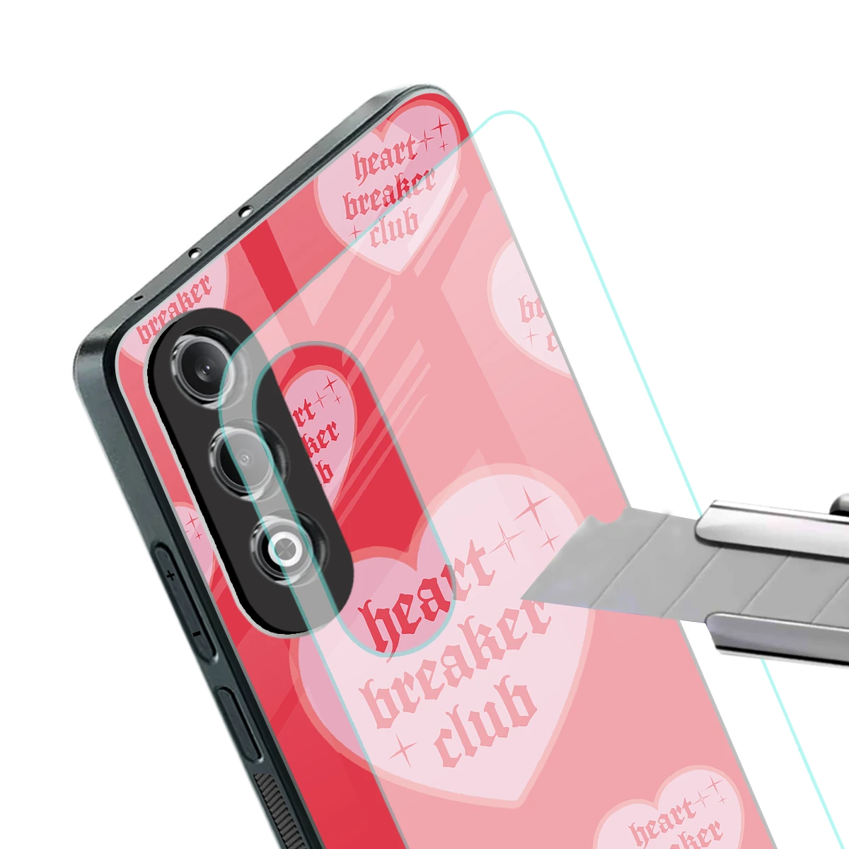 Heart Breaker Club stylish phone case for oneplus nord ce 4 | glossy glass and slim fit