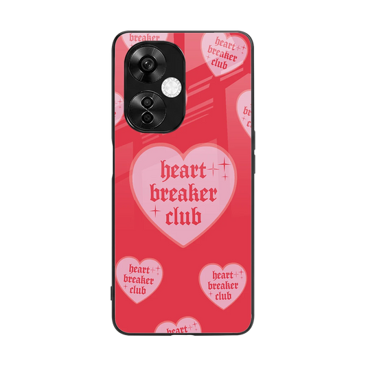 Heart Breaker Club back phone cover | glass case for oneplus nord ce 3 lite