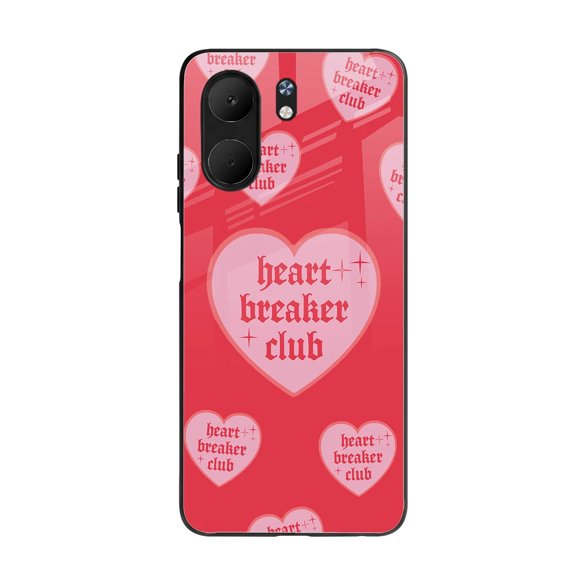 Heart Breaker Club back phone cover | glass case for oppo a5x 5g