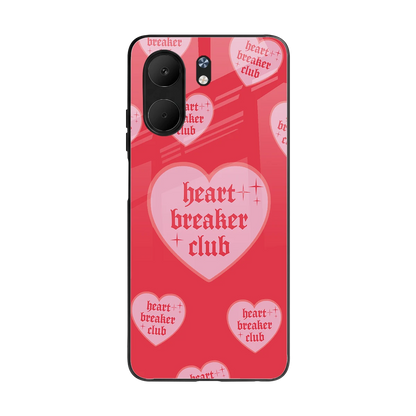 Heart Breaker Club back phone cover | glass case for oppo a5x 5g