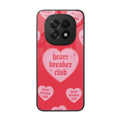 Heart Breaker Club back phone cover | glass case for oppo f29 5g