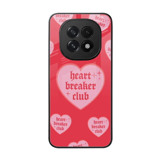 Heart Breaker Club back phone cover | glass case for oppo f29 5g