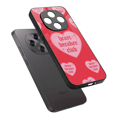 Heart Breaker Club sleek oppo f31 pro 5g cover with tempered glass back and TPU edges