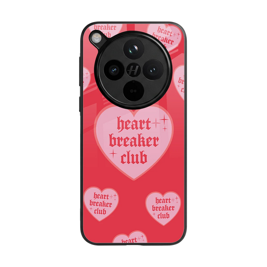Heart Breaker Club back phone cover | glass case for oppo find x8