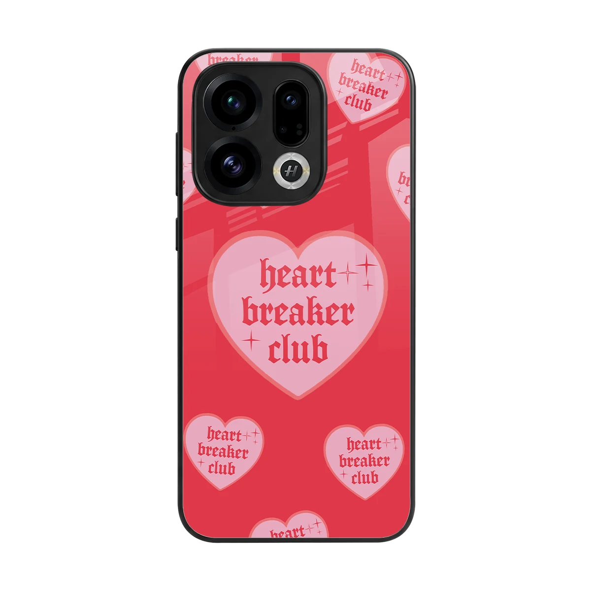 Heart Breaker Club back phone cover | glass case for oppo find x9