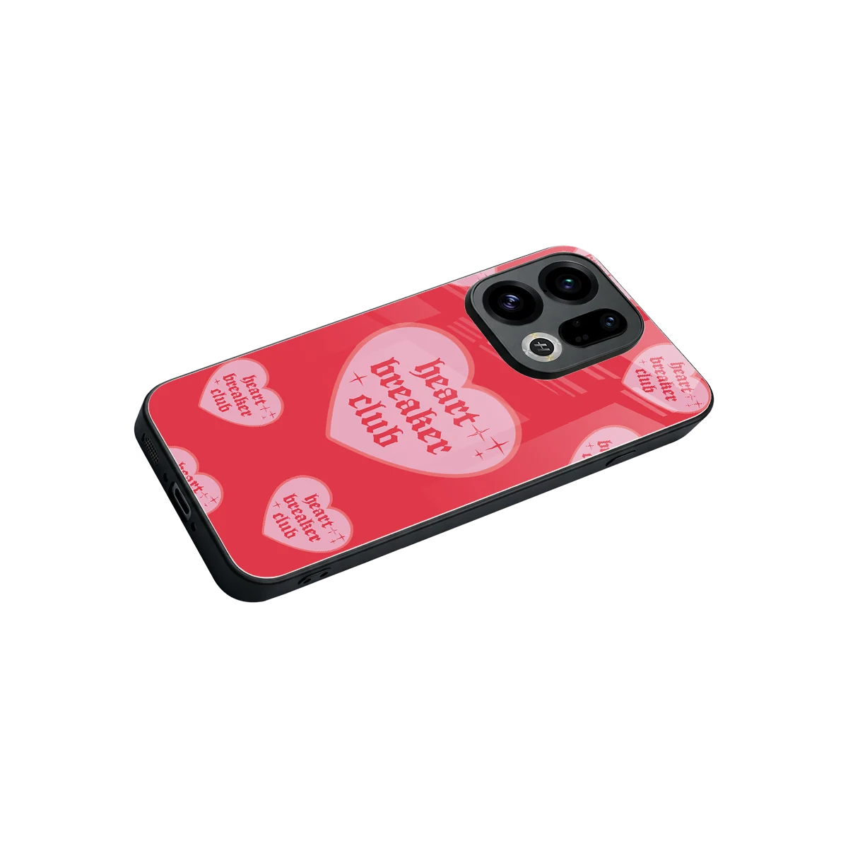 Heart Breaker Club stylish phone case for oppo find x9 | glossy glass and slim fit