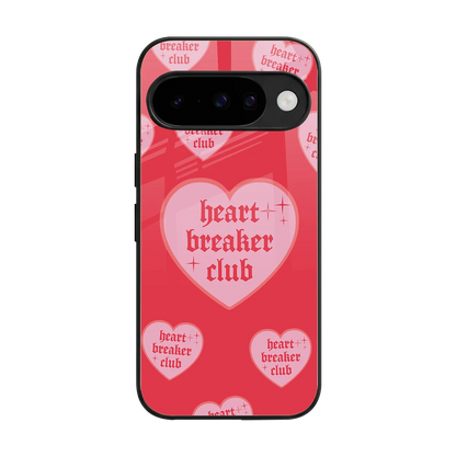 Heart Breaker Club back phone cover | glass case for google pixel 10