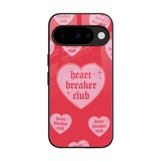 Heart Breaker Club back phone cover | glass case for google pixel 10