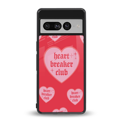 Heart Breaker Club back phone cover | glass case for google pixel 7 pro