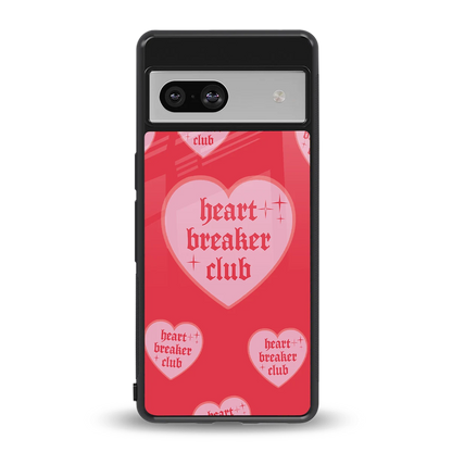 Heart Breaker Club back phone cover | glass case for google pixel 7a