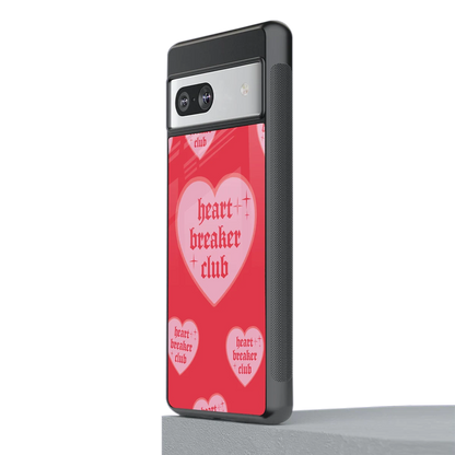 Heart Breaker Club stylish phone case for google pixel 7a | glossy glass and slim fit