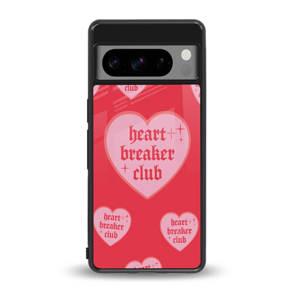 Heart Breaker Club back phone cover | glass case for google pixel 8 pro