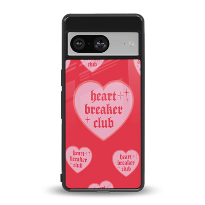 Heart Breaker Club back phone cover | glass case for google pixel 8