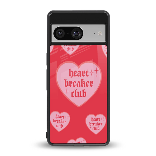 Heart Breaker Club back phone cover | glass case for google pixel 8