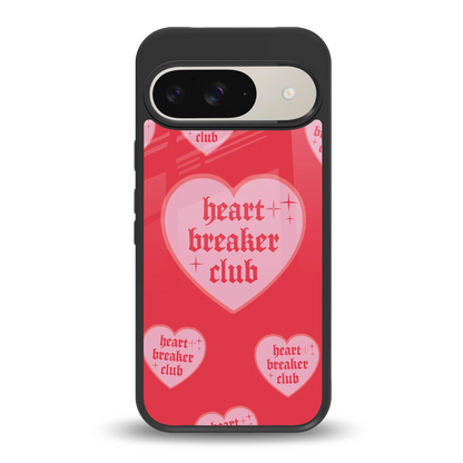 Heart Breaker Club back phone cover | glass case for google pixel 9