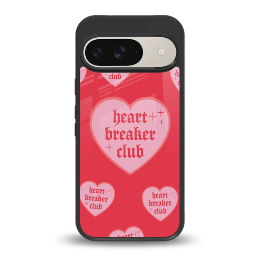 Heart Breaker Club back phone cover | glass case for google pixel 9
