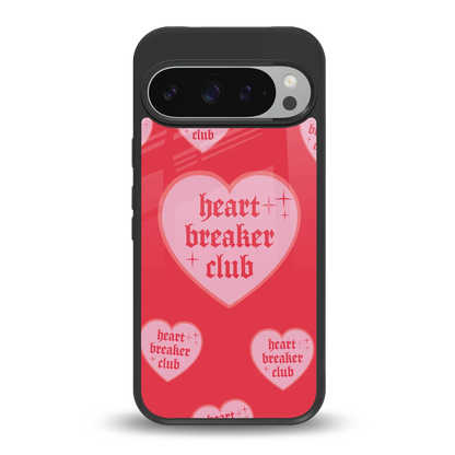 Heart Breaker Club back phone cover | glass case for google pixel 9 pro