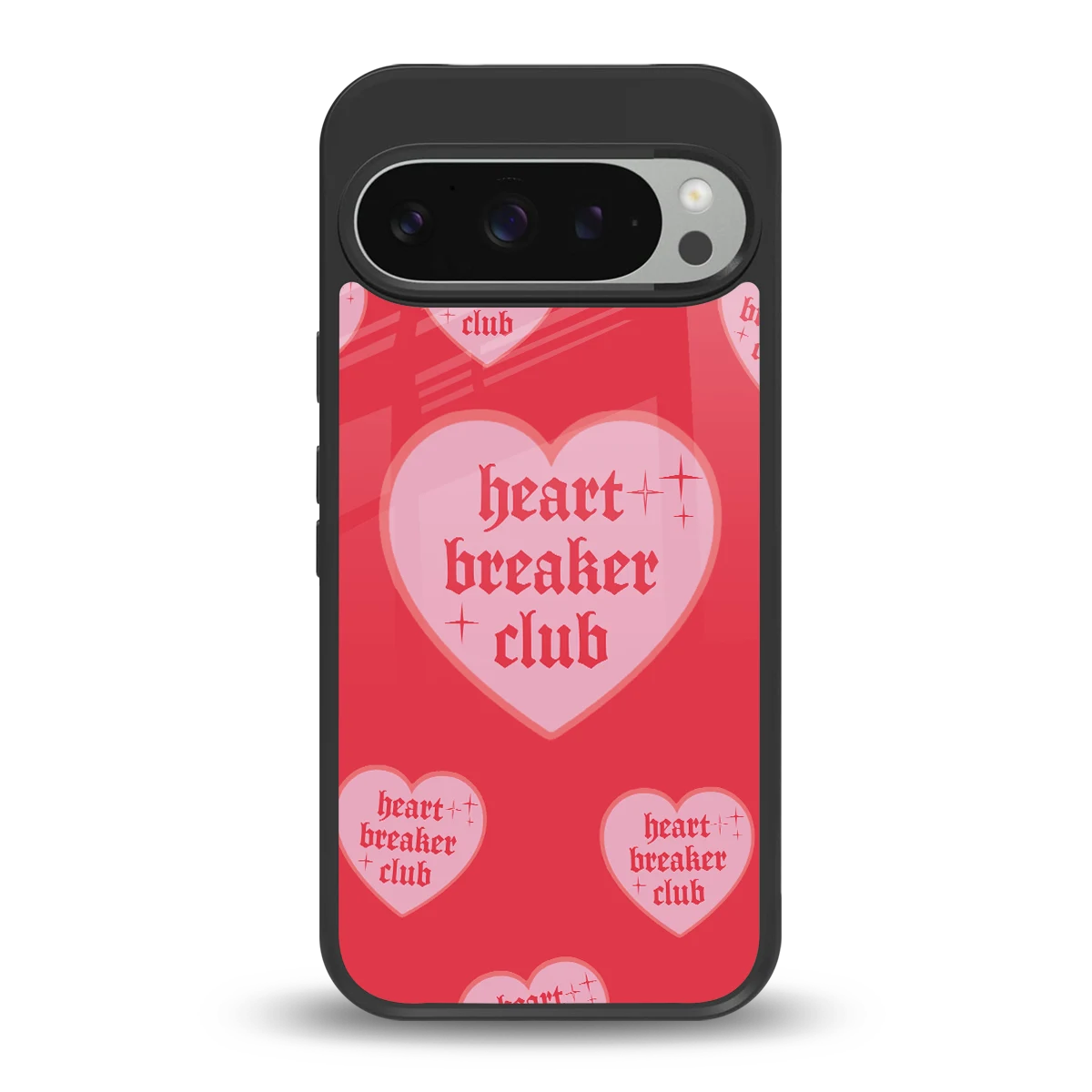 Heart Breaker Club back phone cover | glass case for google pixel 9 pro xl