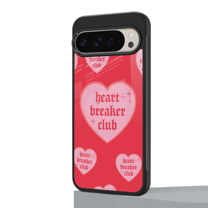 Heart Breaker Club google pixel 9 pro mobile cover | shockproof glass phone case