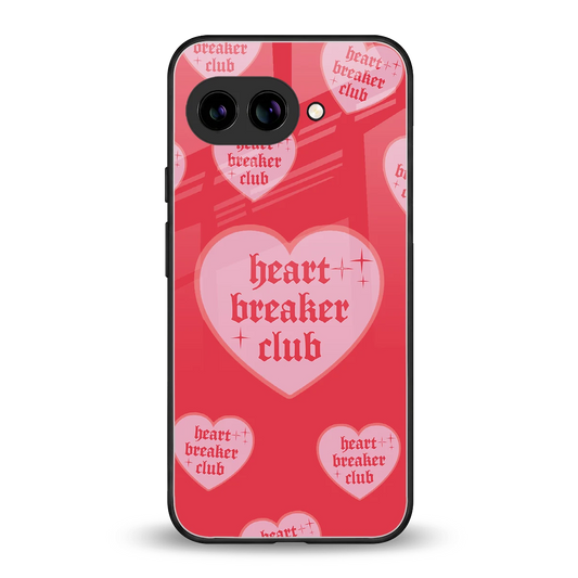 Heart Breaker Club back phone cover | glass case for google pixel 10a