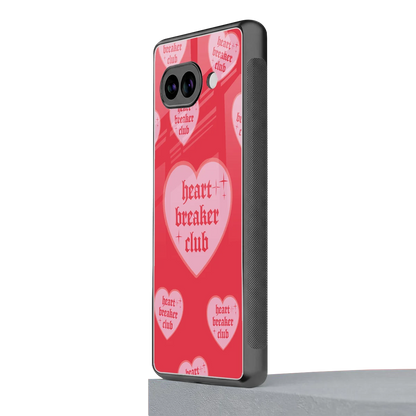 Heart Breaker Club google pixel 9a mobile cover | shockproof glass phone case