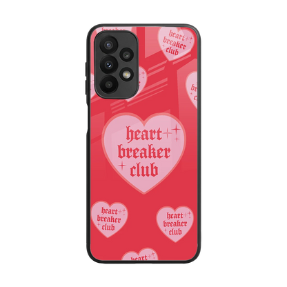 Heart Breaker Club back phone cover | glass case for samsung galaxy a23