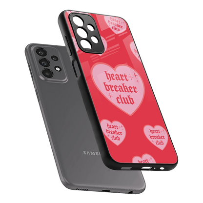 Heart Breaker Club sleek samsung galaxy a23 cover with tempered glass back and TPU edges