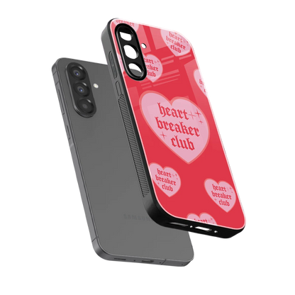 Heart Breaker Club sleek samsung galaxy a26 5g cover with tempered glass back and TPU edges
