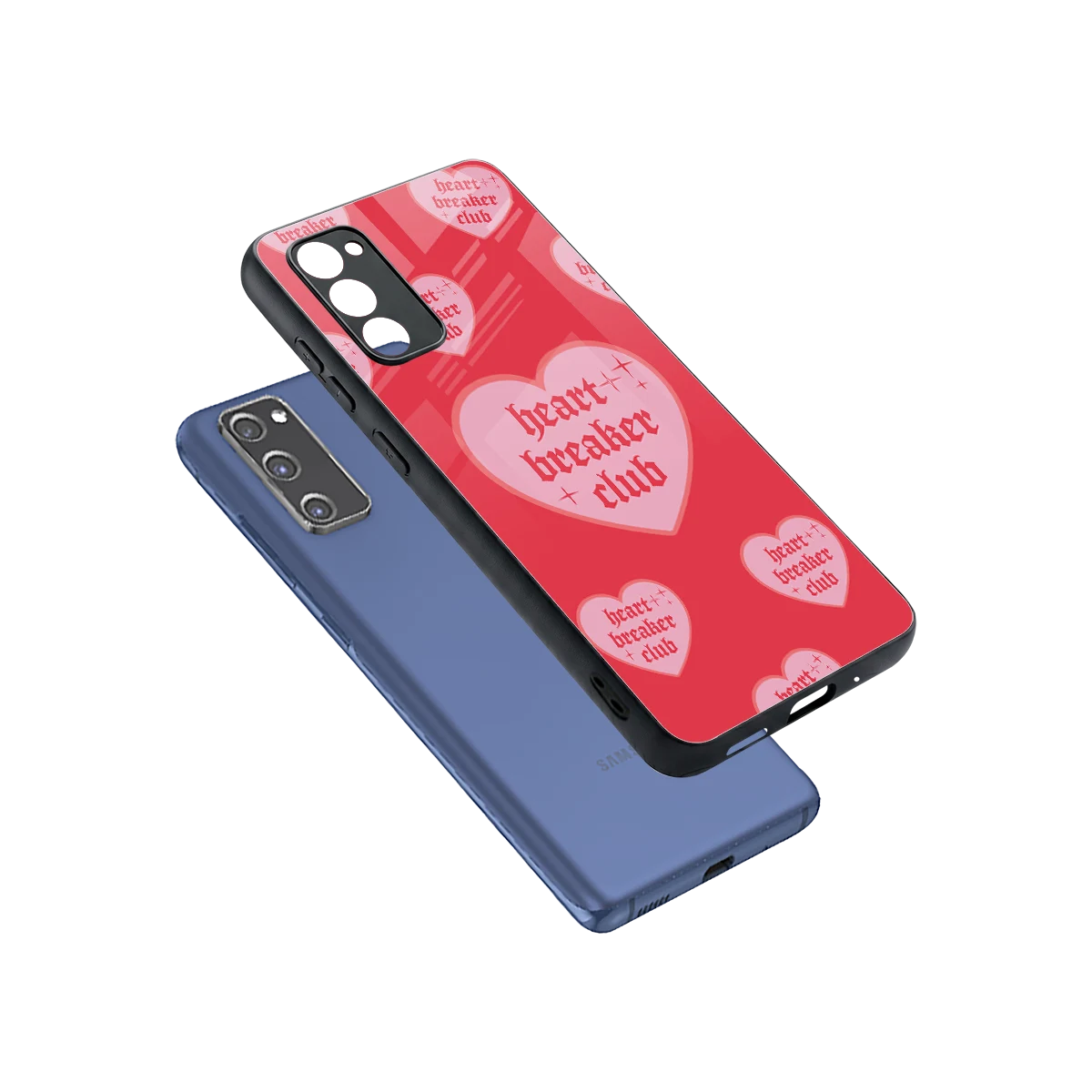 Heart Breaker Club sleek samsung galaxy s20 fe cover with tempered glass back and TPU edges