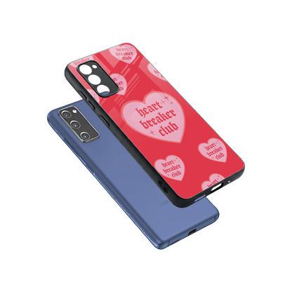 Heart Breaker Club sleek samsung galaxy s20 fe cover with tempered glass back and TPU edges