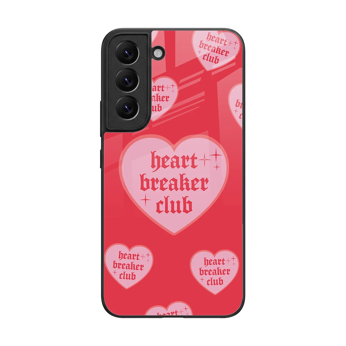 Heart Breaker Club back phone cover | glass case for samsung galaxy s22