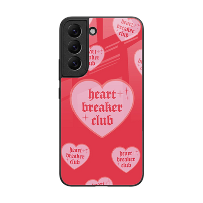 Heart Breaker Club back phone cover | glass case for samsung galaxy s22