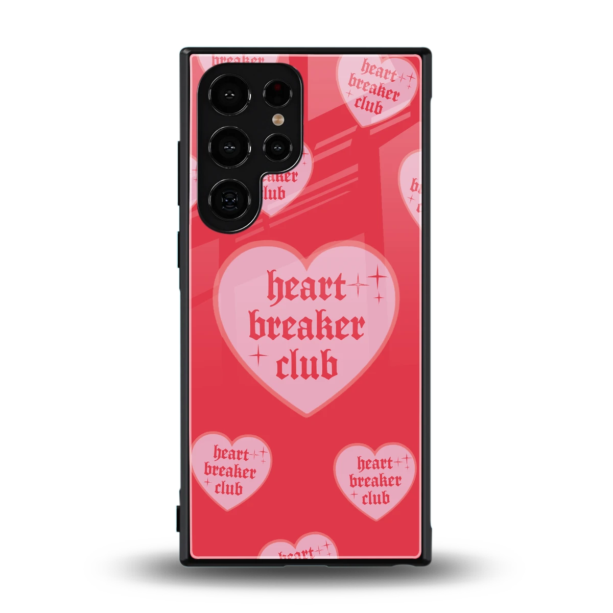 Heart Breaker Club back phone cover | glass case for samsung galaxy s23 ultra
