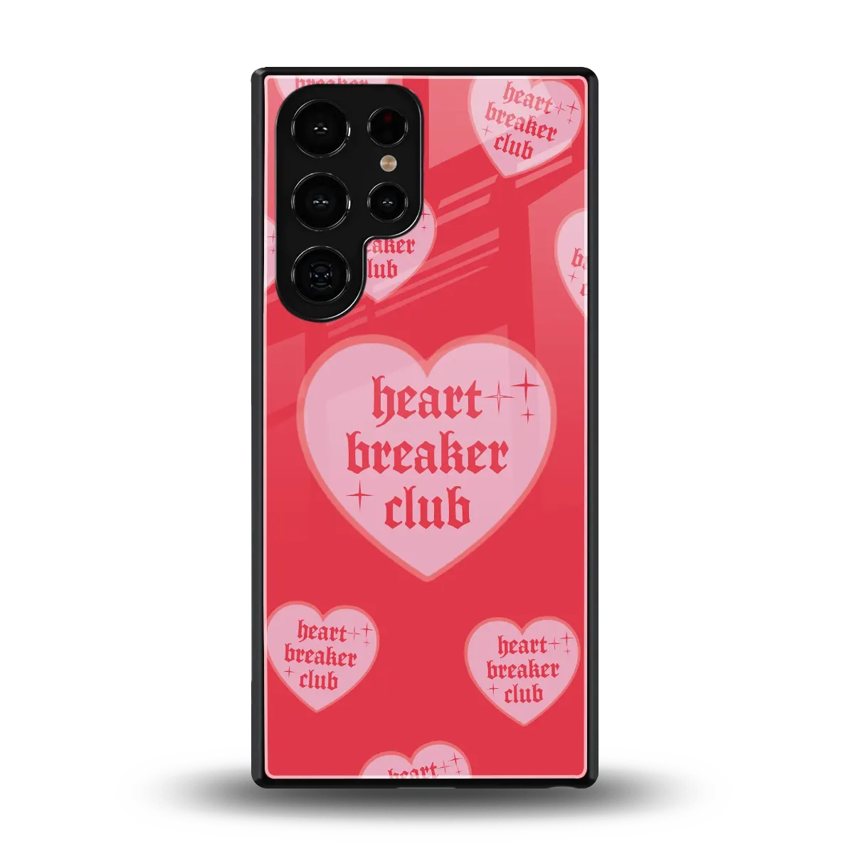 Heart Breaker Club back phone cover | glass case for samsung galaxy s25 ultra