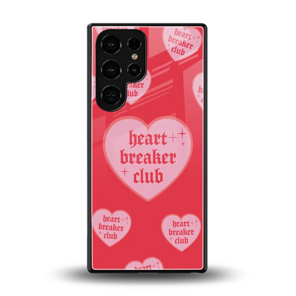 Heart Breaker Club back phone cover | glass case for samsung galaxy s26 ultra