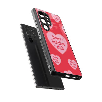 Heart Breaker Club sleek samsung galaxy s25 ultra cover with tempered glass back and TPU edges