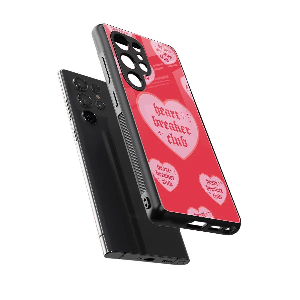 Heart Breaker Club sleek samsung galaxy s26 ultra cover with tempered glass back and TPU edges