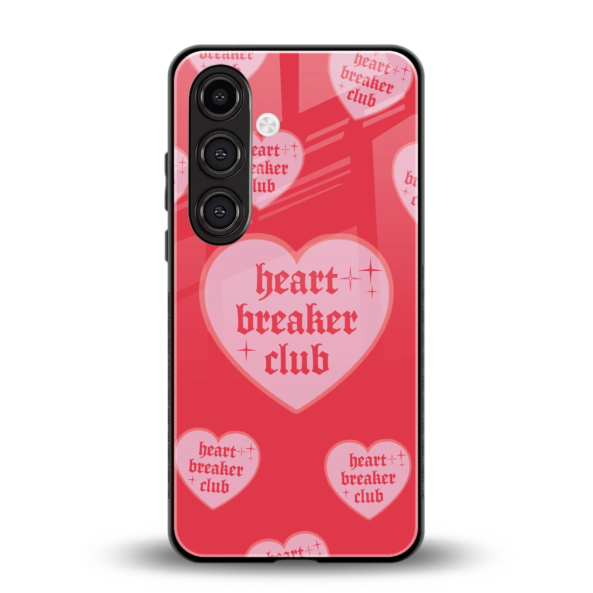 Heart Breaker Club back phone cover | glass case for samsung galaxy s24 plus