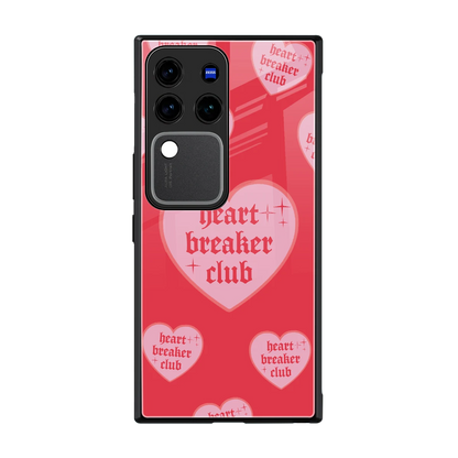 Heart Breaker Club back phone cover | glass case forvivo v30 pro