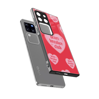 Heart Breaker Club sleekvivo v30 pro cover with tempered glass back and TPU edges