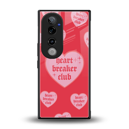 Heart Breaker Club back phone cover | glass case for vivo v40 pro